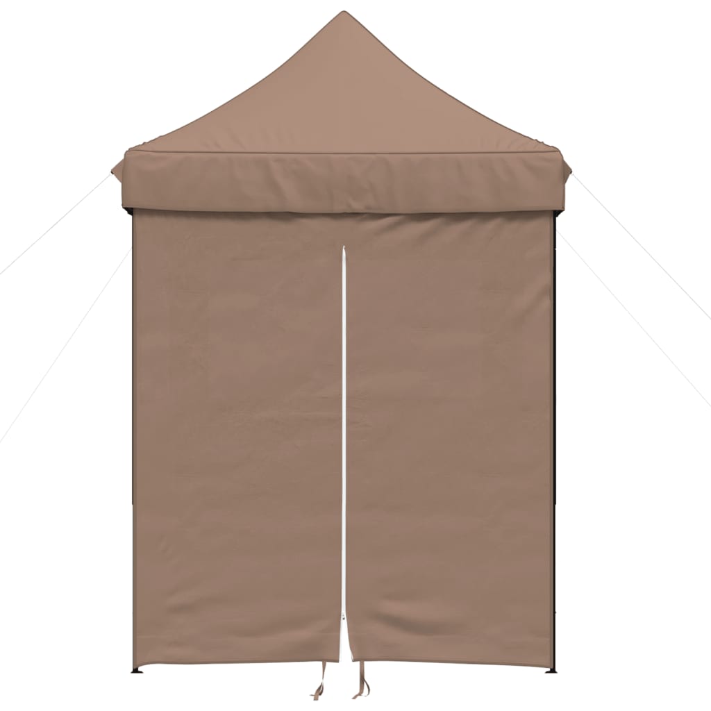 Vidaxl partytent inklapbaar pop-up met 4 zijwanden bruin