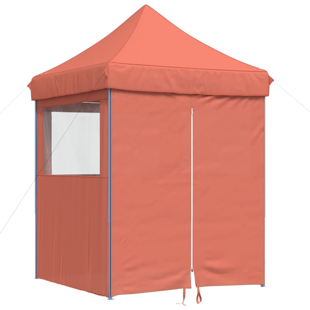 Vidaxl Partytent Faltbares Popup mit 4 Seiten Wänden Terrakotta-farbig