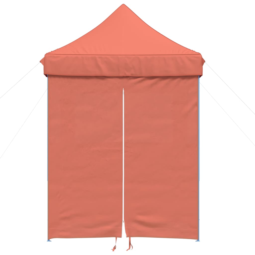 Vidaxl PartyTent Plegable plegable con 4 paredes laterales de color terracota