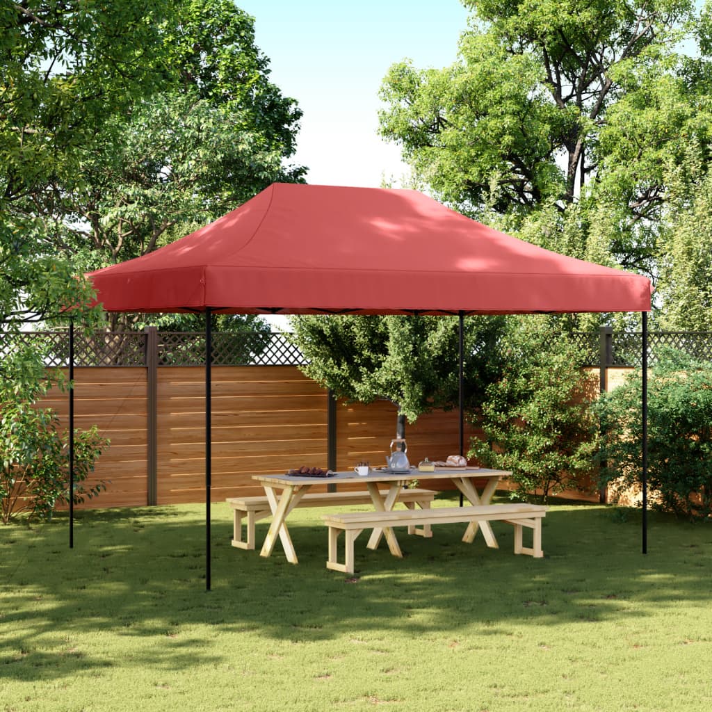 VidaXL Partyzelt faltbar Pop-Up 410x279x315 cm Burgunderrot