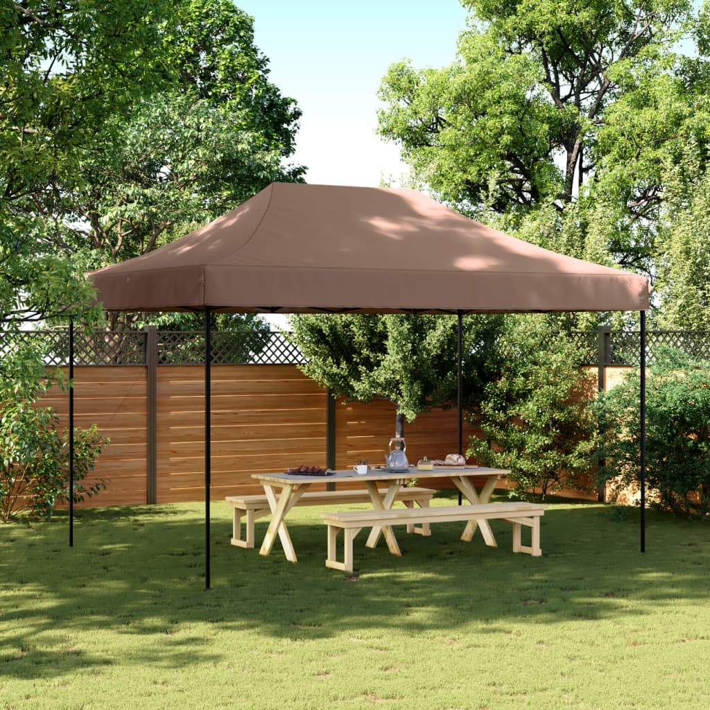 Vidaxl PartyTent Skládací vyskakovací okno 410x279x315 cm hnědá