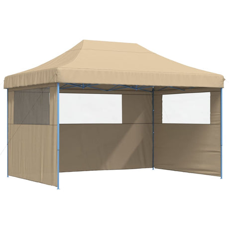 Vidaxx faltbares Pop-up-Partyzelt mit 3 Seitenwänden beige