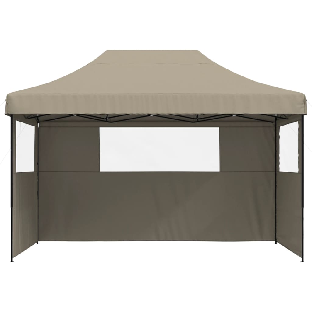 Vidaxl Partytent Polable Polable avec 3 murs latéraux taupe