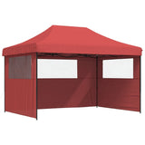 Vidaxl Partytent flappbar Pop-up mat 3 Säitewänn Bordeaux rout