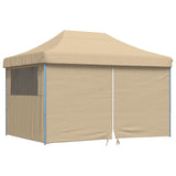 Vidaxl Partytent Faltbares Popup mit 4 Seitenwänden Beige