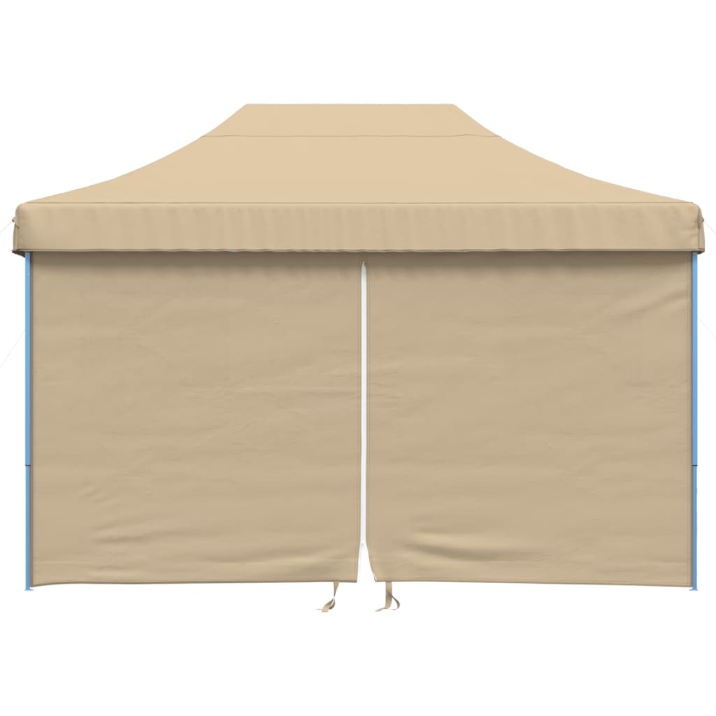 Vidaxl Partytent Faltbares Popup mit 4 Seitenwänden Beige