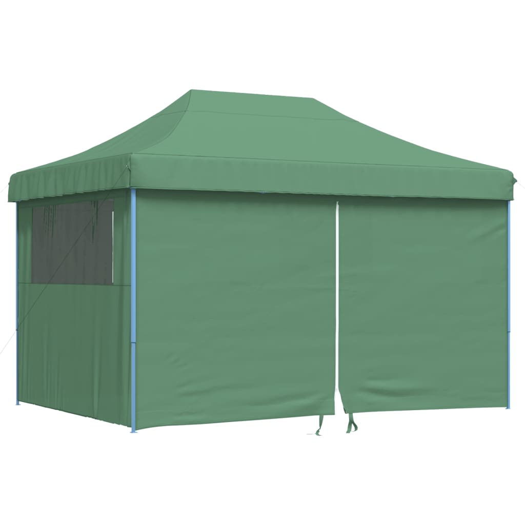 Vidaxl Partytent Foldable Pop-Up With 4 Side Walls Green