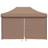 Vidaxl PartyTent Polonge pliable avec 4 murs latéraux marron