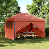 Vidaxl Partytent Foldable Pop-Up with 4 side walls Terracotta-colored