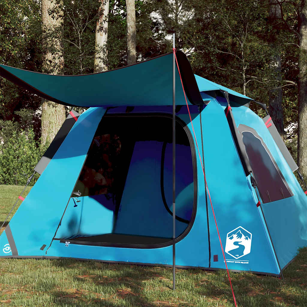 Vidaxl Kuppelzelt 4-Personen Schnellspanner blau