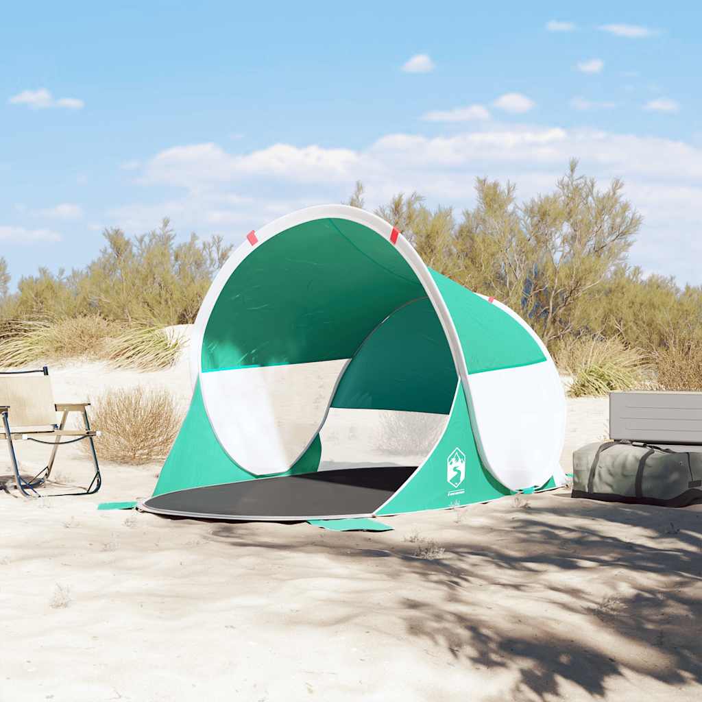 Vidaxl Beach Tent Pop-Up Waterprover Sea Green