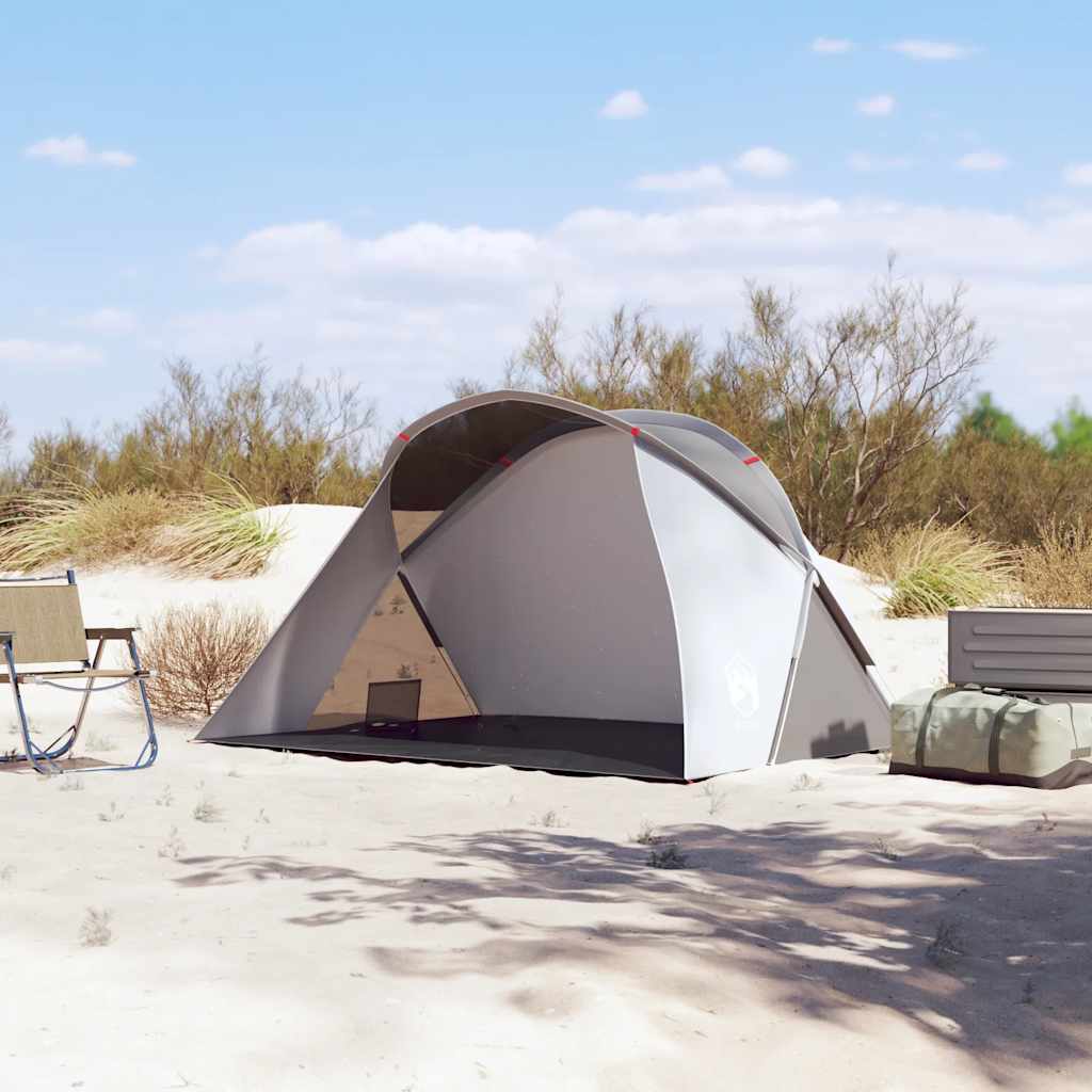 Vidaxl Beach Tent 2-osobowy wyskakujący wyskakujący wodoodporny szary