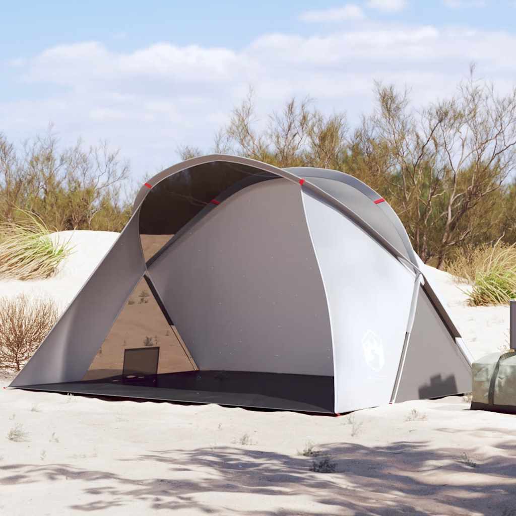 Vidaxl Beach Tent 2-osobowy wyskakujący wyskakujący wodoodporny szary