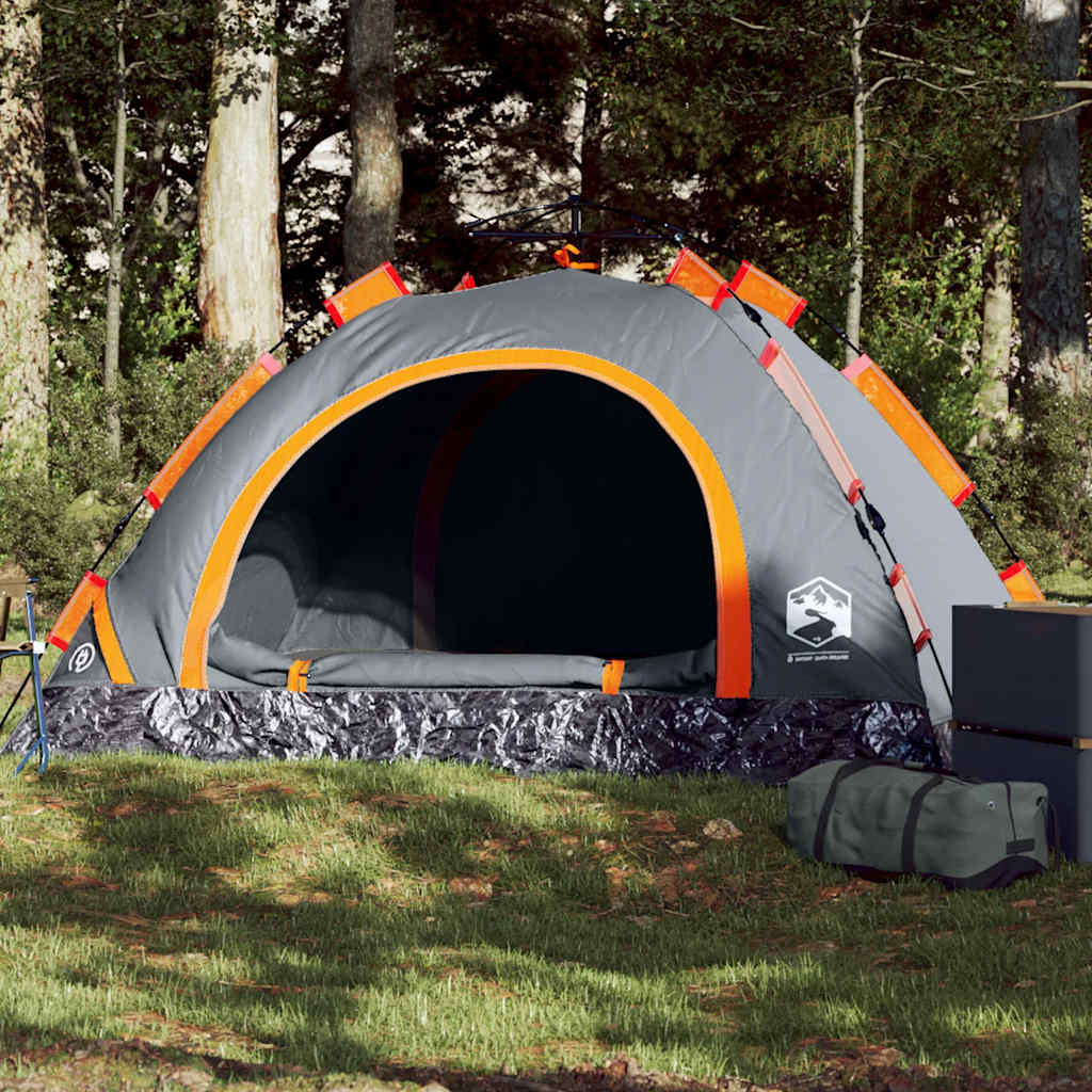 Vidaxl Tent 2 Personne Fast Release Gray et Orange