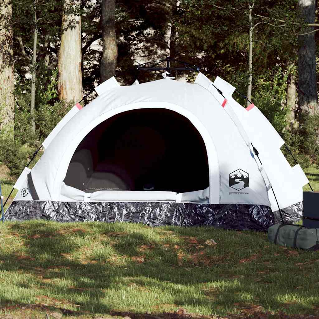 Vidaxl Tent 2 Personne Fast Release Blackout Stuff White