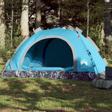 Vidaxl Tent 3 Person Fast Release Blue