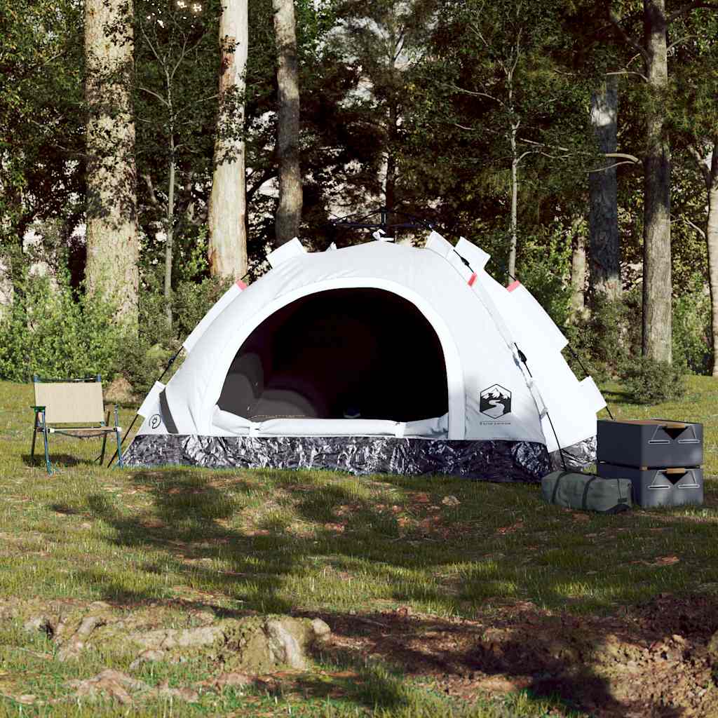 Tenda Vidaxl Tessuto blackout a 3 persone a 3 persone Bianco