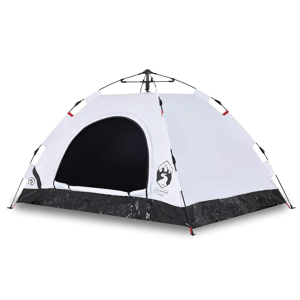 Vidaxl Tent 4-Person Release rapide Tissu Blackout White