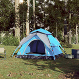 Vidaxl Dome Tent 3-osobowy szybki wydawanie niebieskiego