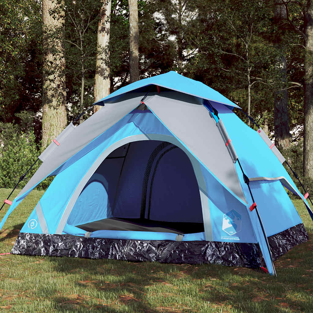 Vidaxl Dome Tent 3-osobowy szybki wydawanie niebieskiego