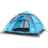 Vidaxl Dome Tent de 5 personas Liberación rápida Azul