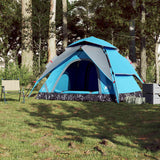 Vidaxl Dome Tent de 5 personas Liberación rápida Azul