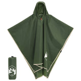 Vidaxl Rain Poncho z Hood 2-in-1 Design 223x145 cm zielony