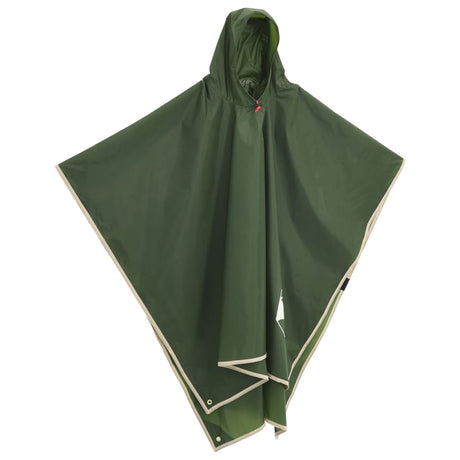 Vidaxx Regenponcho mit Kapuze 2-in-1-Design 223x145 cm grün