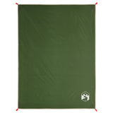 Vidaxl tappeto picnic con pioli 205x155 cm verde