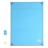 VidaXL Picknickdecke mit Heringen 205x155 cm blau