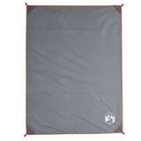 Vidaxl tappeto picnic con pioli 205x155 cm grigio e arancione