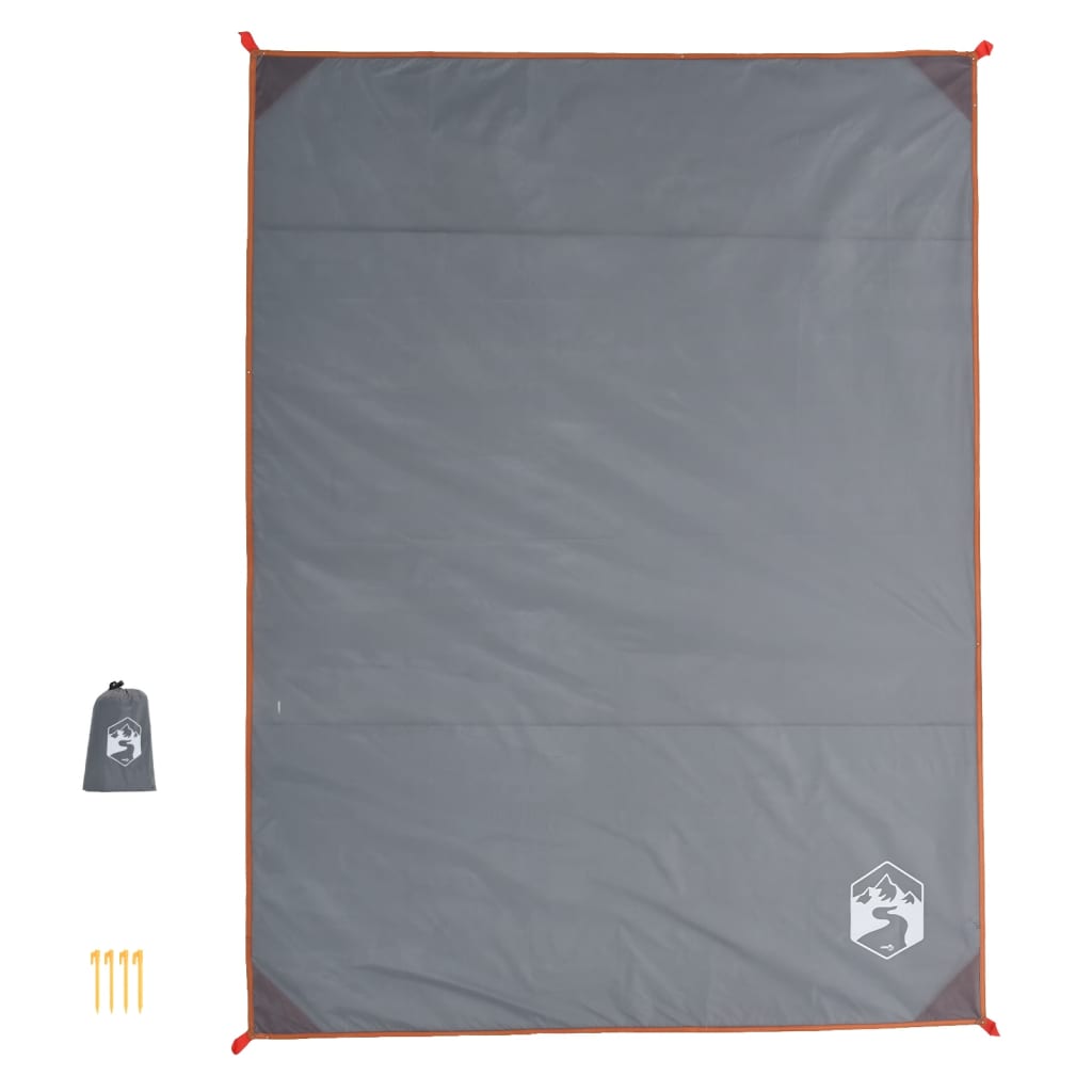 Vidaxx Picknickdecke mit Klammern 205x155 cm grau und orange