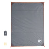 Vidaxl picknickkleed met haringen 205x155 cm grijs en oranje