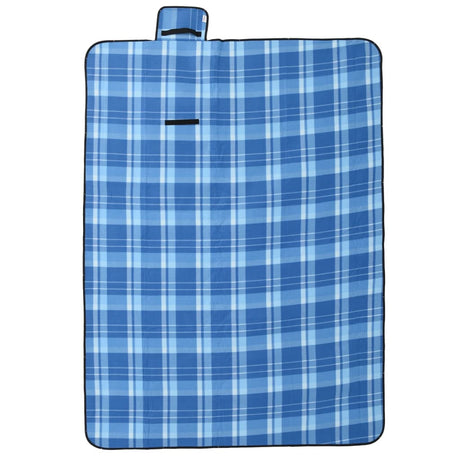 VidaXL Picknickdecke faltbar kariert 200x150 cm Samtblau