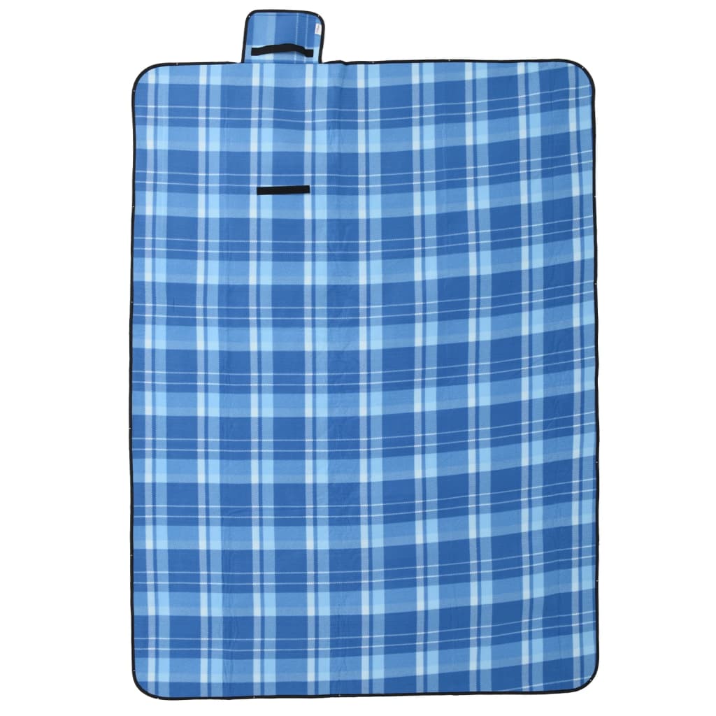 Vidaxl Picnic Rapnic pliable Velable 200x150 cm Velvet bleu