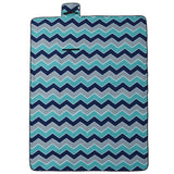 Vidaxl picnic rug foldable waves 200x150 cm velvet blue