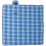 Vidaxl Picnic rug foldable checkered 200x200 cm velvet blue