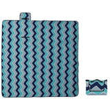 Vidaxx faltbare Picknickdecke Wellen 200x200 cm samtblau