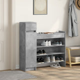 VidaXL Schuhschrank 100,5x28x100 cm Holzwerkstoff Betongrau