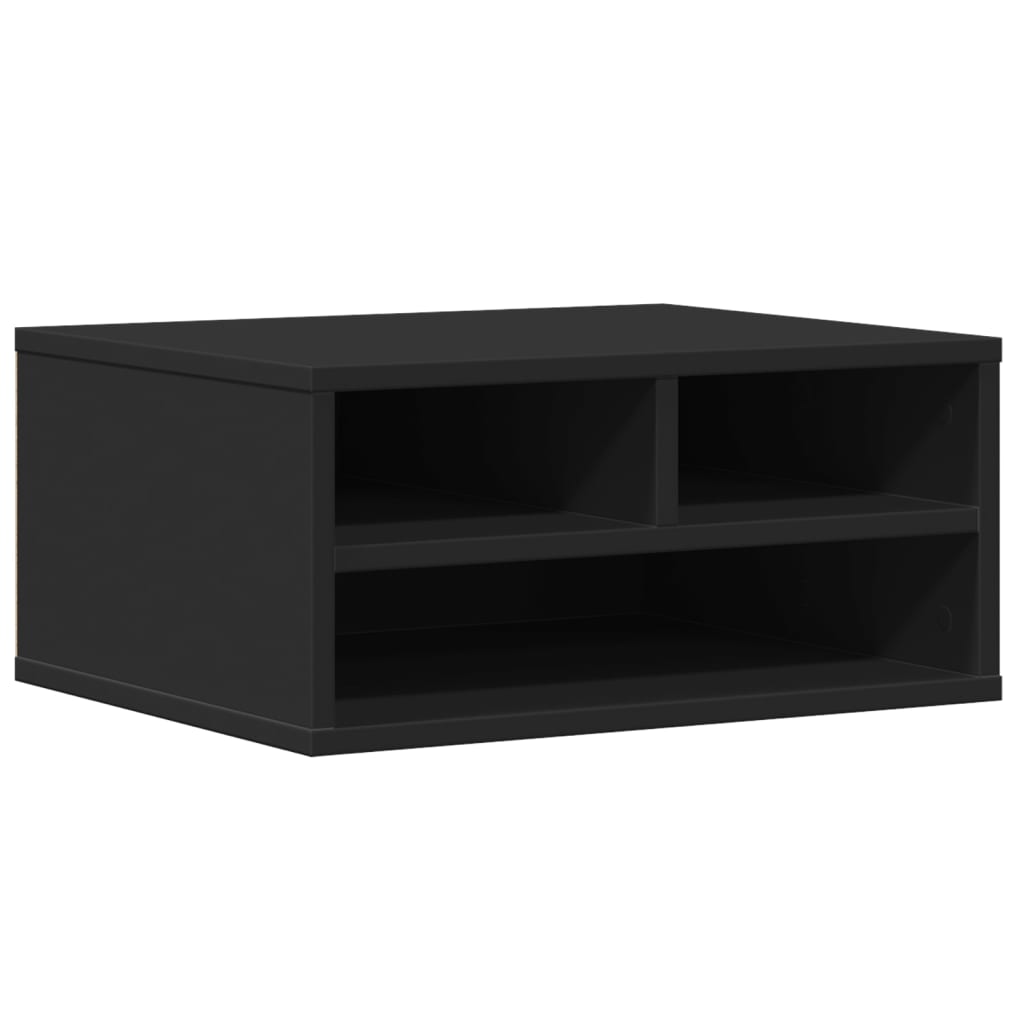 Caja de impresora Vidaxl 49x40x22.5 cm de madera propiedad de negro