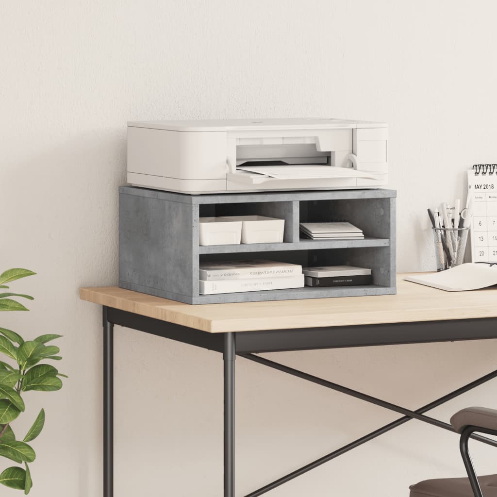 Vidaxxl-Druckerschrank 49 x 40 x 22,5 cm, Holzwerkstoff, Betongrau