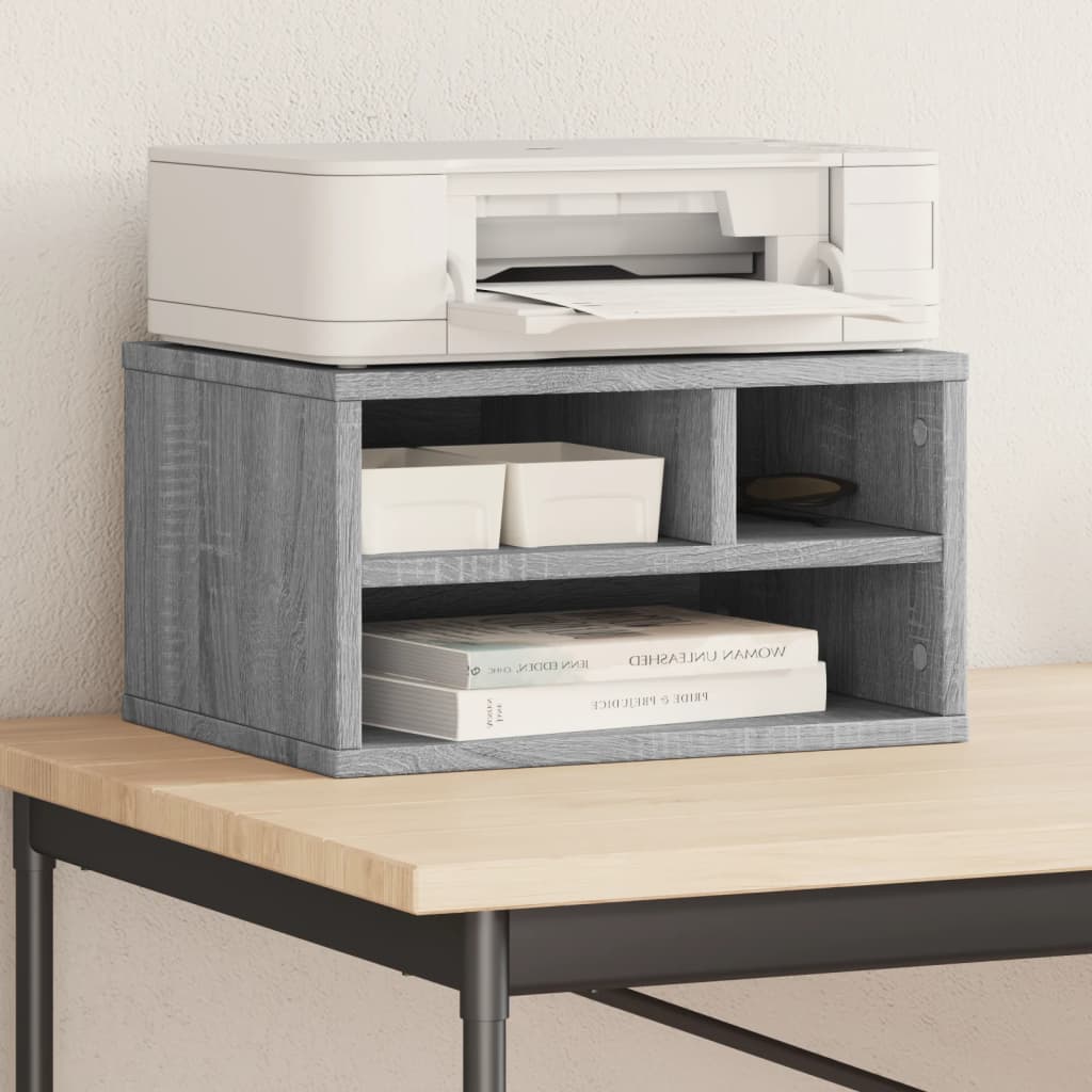 VidaXL Druckerschrank 40x32x22,5 cm verarbeitetes Holz, graue Sonoma-Eiche