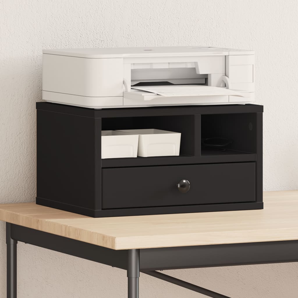 VidaXL Druckerschrank 40x32x22,5 cm verarbeitetes Holz schwarz