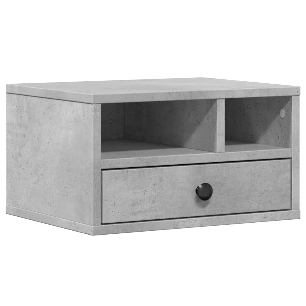 Vidaxxl Druckerschrank 40x32x22,5 cm Holzwerkstoff betongrau