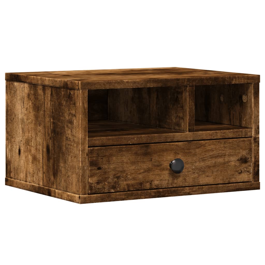 VidaXL Druckerschrank 40x32x22,5 cm verarbeitetes Holz, geräucherte Eiche