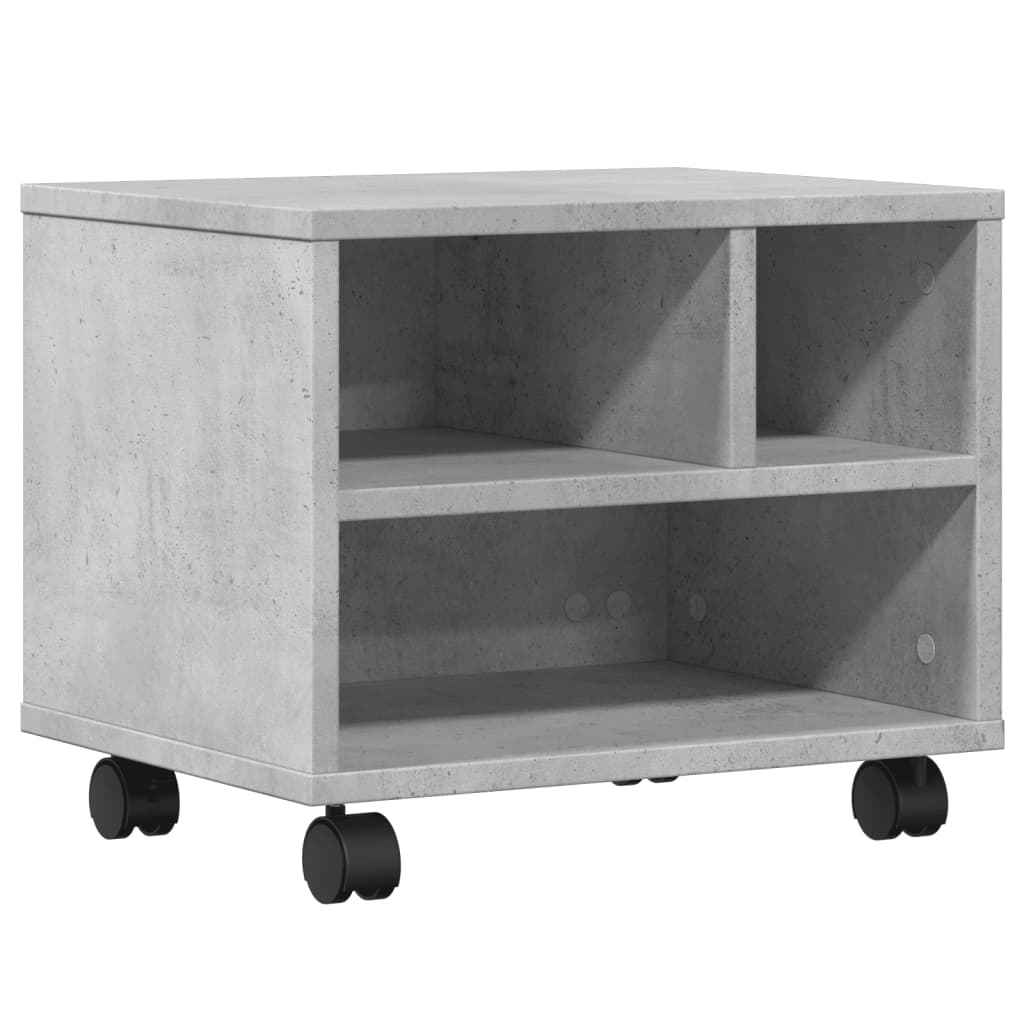 VidaXL Druckerschrank mit Rollen 41x32x34,5 cm betongrau