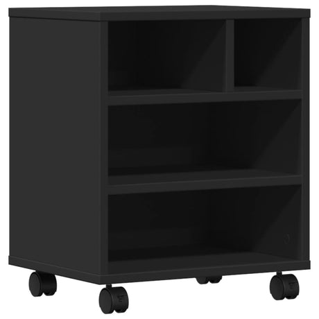 VidaXL Druckerschrank mit Rollen 41x32x48 cm schwarz