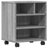 VidaXL-Druckerschrank mit Rollen 41x32x48 cm, Farbe Sonoma-Eiche grau