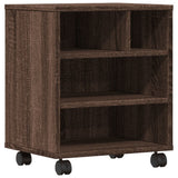 VidaXL Druckerschrank mit Rollen 41x32x48 cm braune Eiche