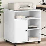 VidaXL Druckerschrank mit Rollen 60x50x67 cm weiß